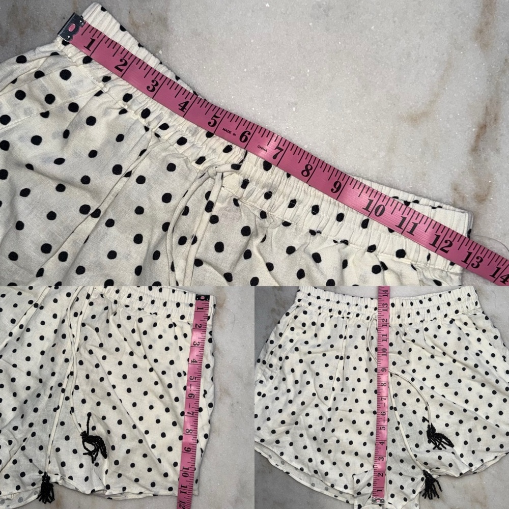 LPA x FWRD Top 500 Linen Corset Crop Top & FARM Rio Polka Dot Linen Shorts Set - Picture 17 of 17